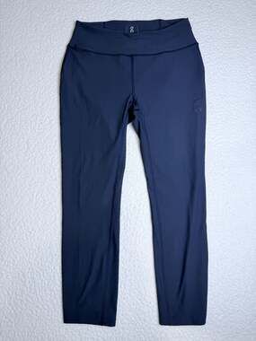 On Running Women's Navy Active Tights 7/8 Leggings Size Medium